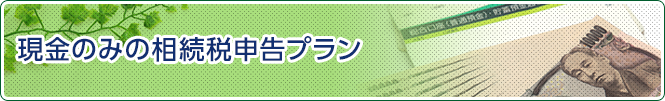 現金のみの 相続税申告プラン